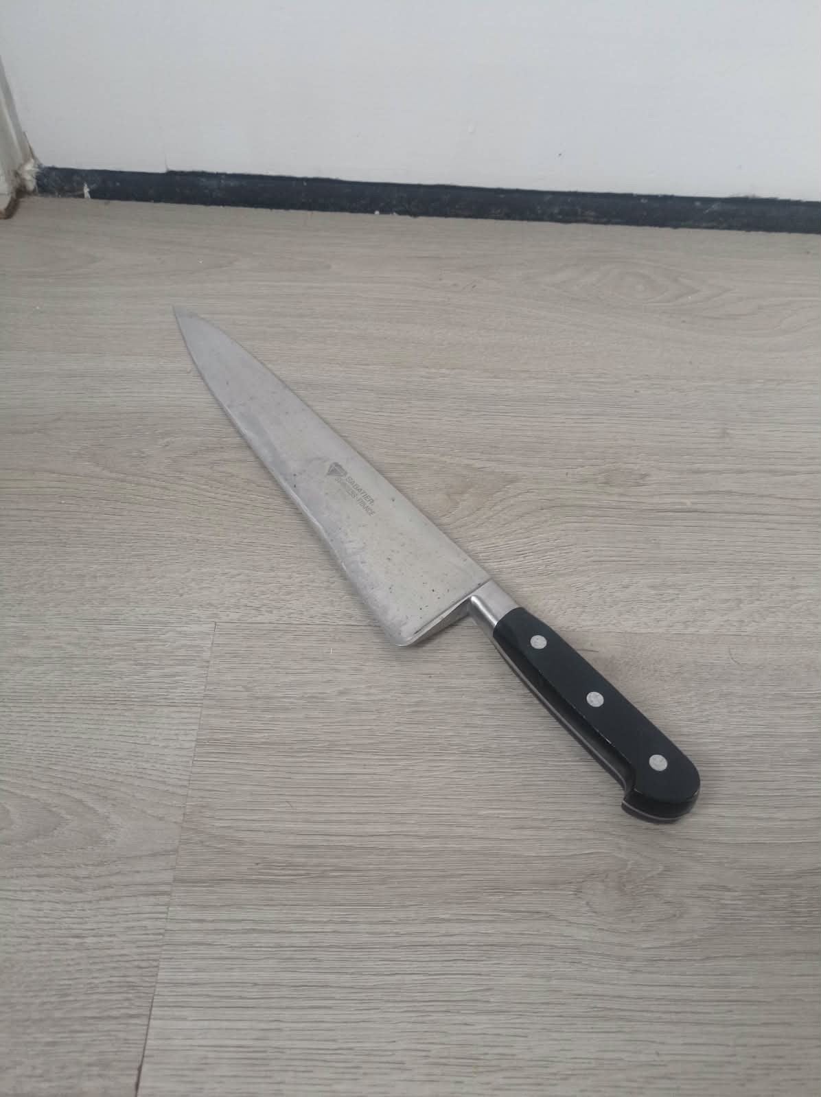 Groot Sabatier RVS Koksmes - 43 cm - Made in France, Ophalen of Verzenden, Gebruikt