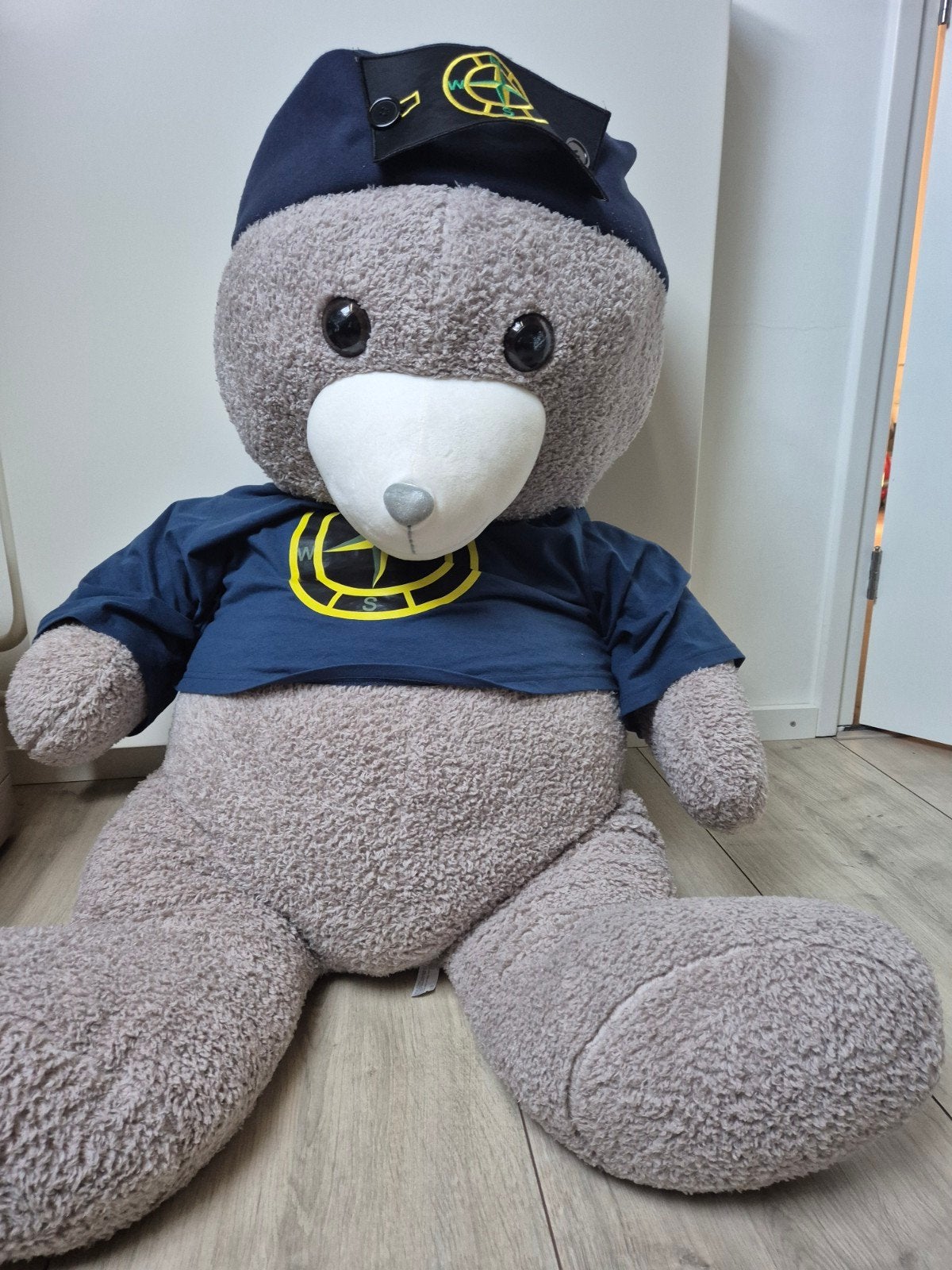 Mega grote teddybeer 115 cm!, Ophalen, Beer, Grijs, Zo goed als nieuw
