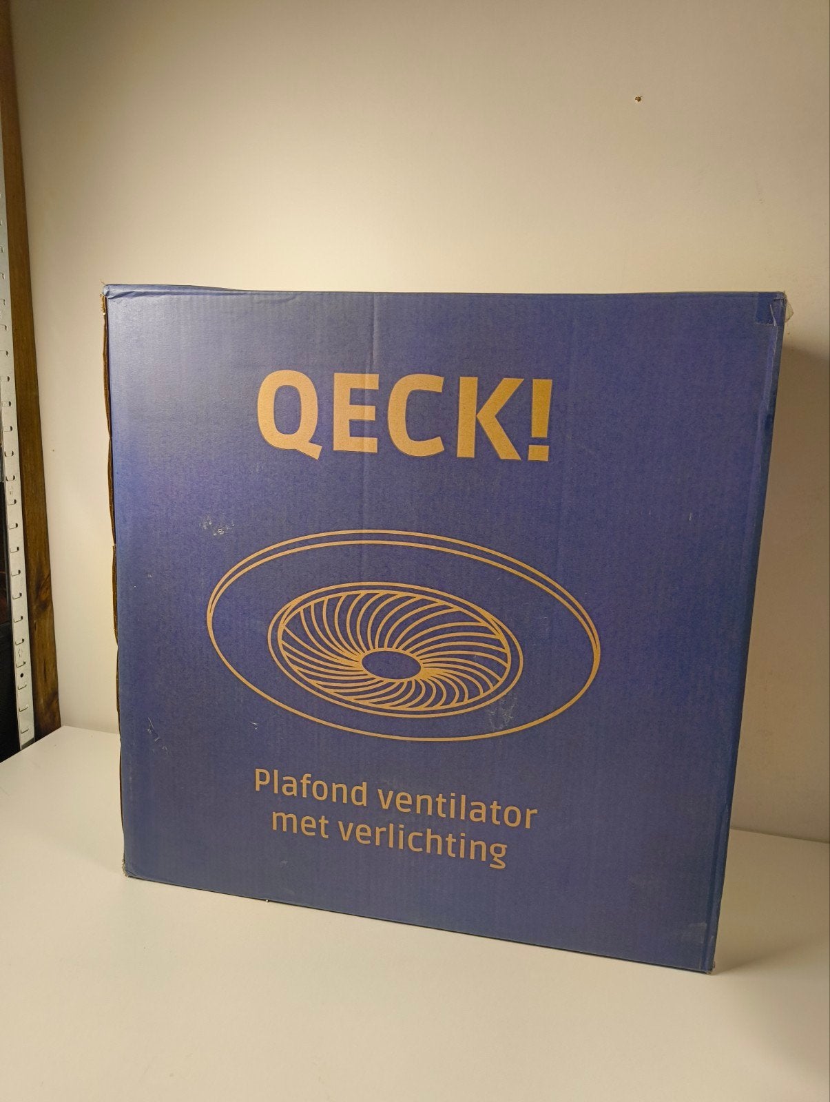 QECK! Plafondventilator met verlichting - Nieuw in doos, Ophalen of Verzenden, Nieuw, Ventilator en Afzuiger