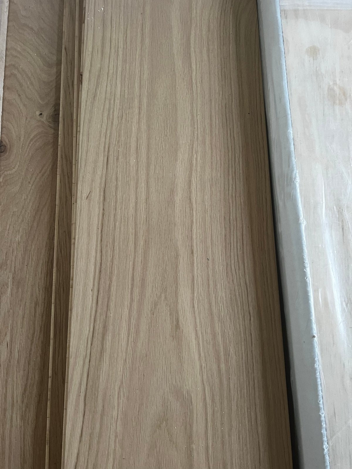 Eiken duoplank vloer 10.5 m2 geolied - 26x220 cm, Doe-het-zelf en Verbouw, Vloerdelen en Plavuizen, Gebruikt, 10 m² of meer, 10 tot 30 cm