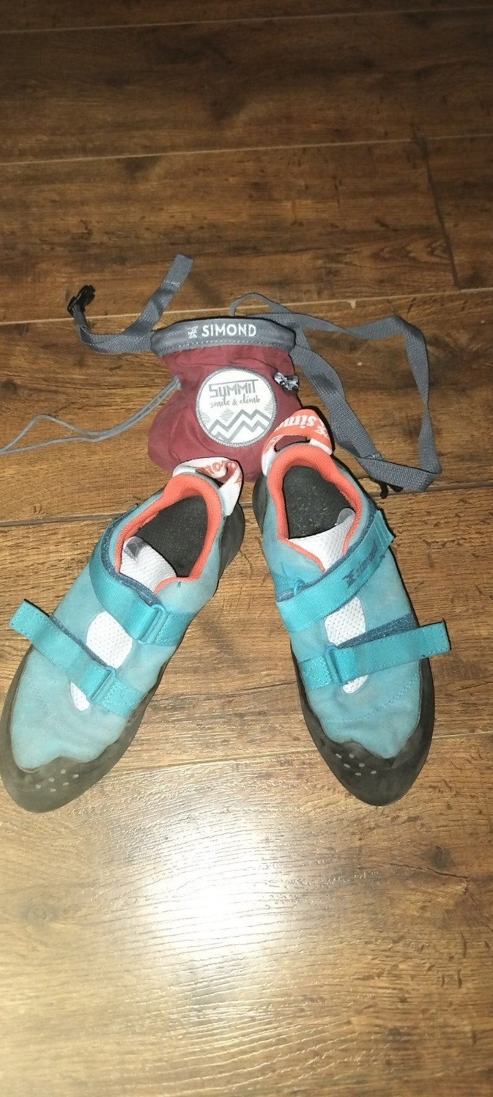 Boulder schoenen mt 38 met magnesium zakje, Ophalen, Zo goed als nieuw, Klimsportschoenen