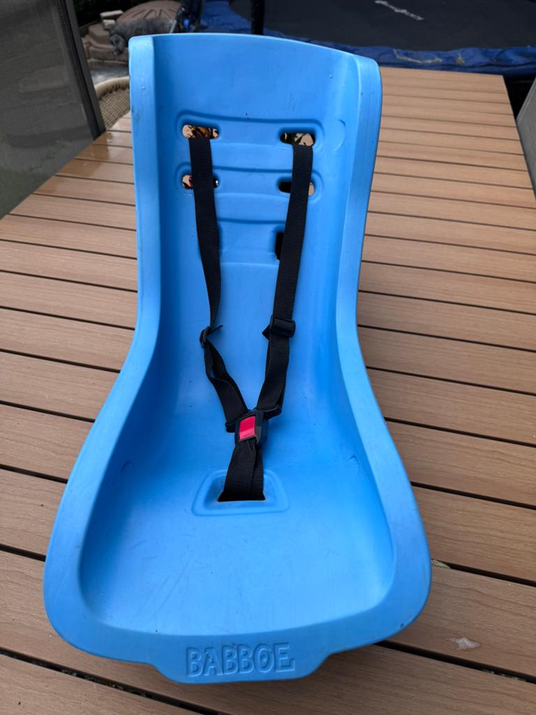 Peuterstoel voor in bakfiets lichtblauw, Ophalen of Verzenden, Zo goed als nieuw, 9 t/m 18 kg