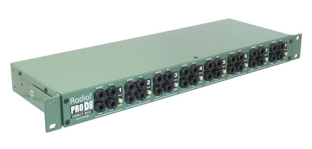 Radial ProD8 8-kanaals rackmount DI 1U, ., Overige typen, Nieuw, Ophalen of Verzenden