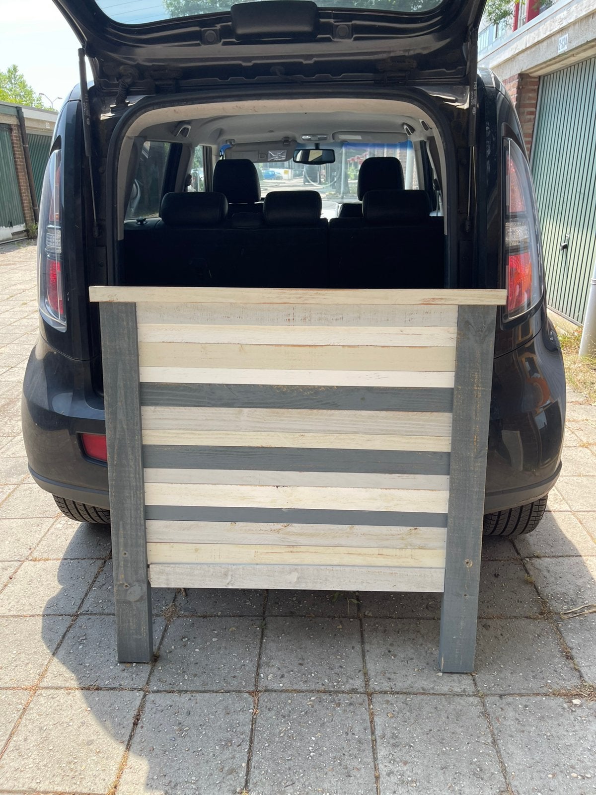 Kinderbed steigerhout 90x 200 cm + lattenbodem, Ophalen, 85 tot 100 cm, Zo goed als nieuw, Lattenbodem