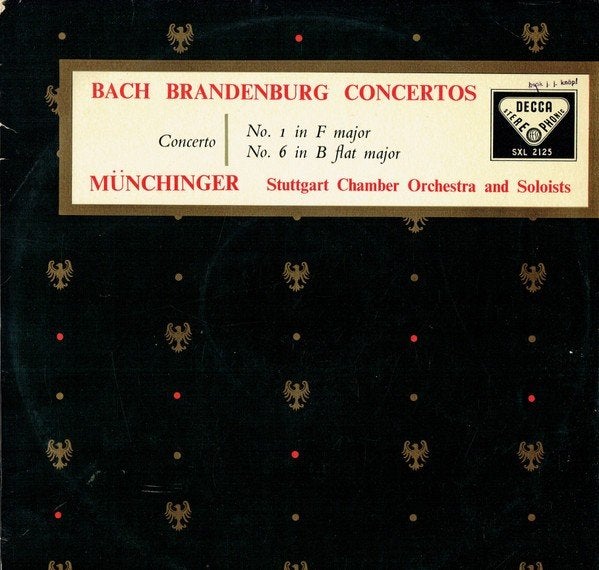 Bach – Brandenburg Concertos Nº 1 & Nº 6  - DECCA SXL 2125, Cd's en Dvd's, LP, Ophalen of Verzenden, Zo goed als nieuw, 12 inch