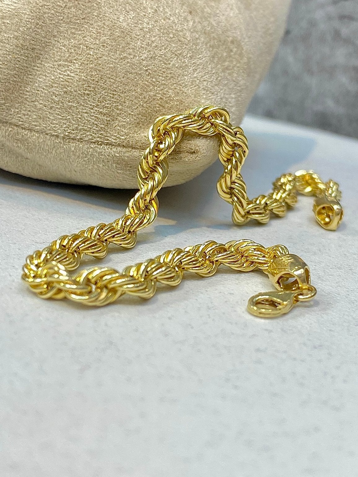 14k Gouden Rope Armband | 5 mm, Ophalen of Verzenden, Nieuw, Goud