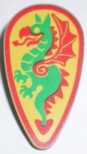 Lego Castle Schild Dragon Masters Ovaal Schild 2586p4b, Ophalen of Verzenden, Zo goed als nieuw, Losse stenen, Lego