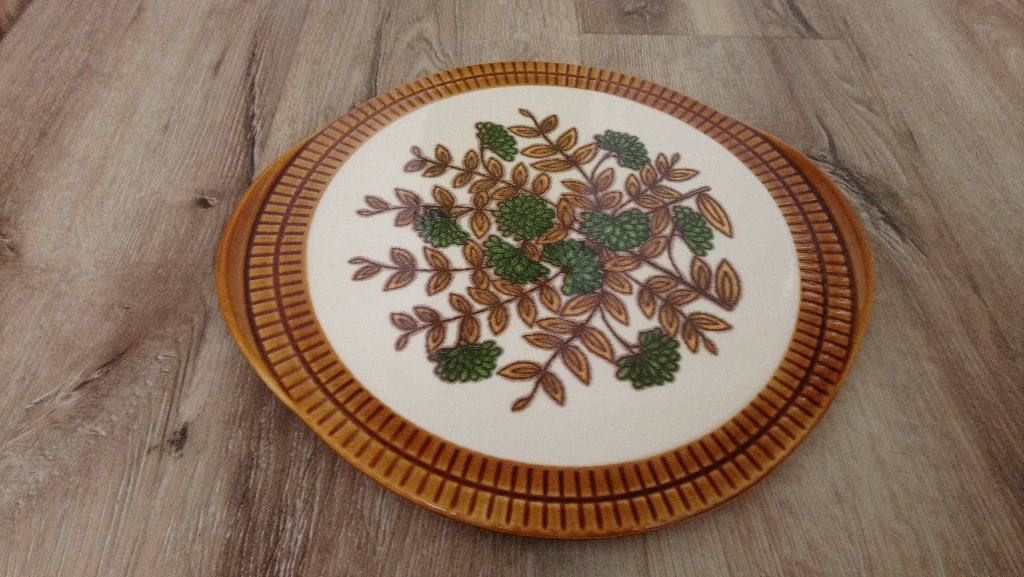 Prachtige antieke Herbolzheim taartschaal, schaal bloemen., Ophalen of Verzenden