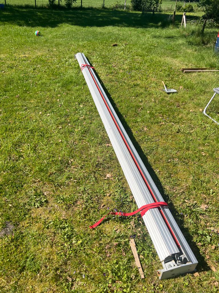 Zonneluifel 5,5m, Tuin en Terras, Zonneschermen, Ophalen, Gebruikt, 450 cm of meer, 150 tot 300 cm