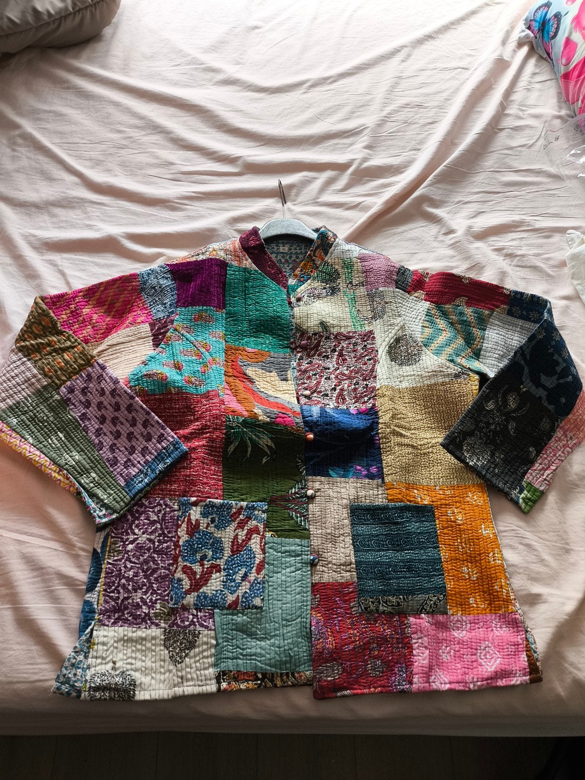 Patchwork jasje met kleurrijke prints - Maat XL, Kleding | Dames, HS Fashion B.V., Meerkleurig, Maat 46/48 (XL) of groter, Ophalen of Verzenden