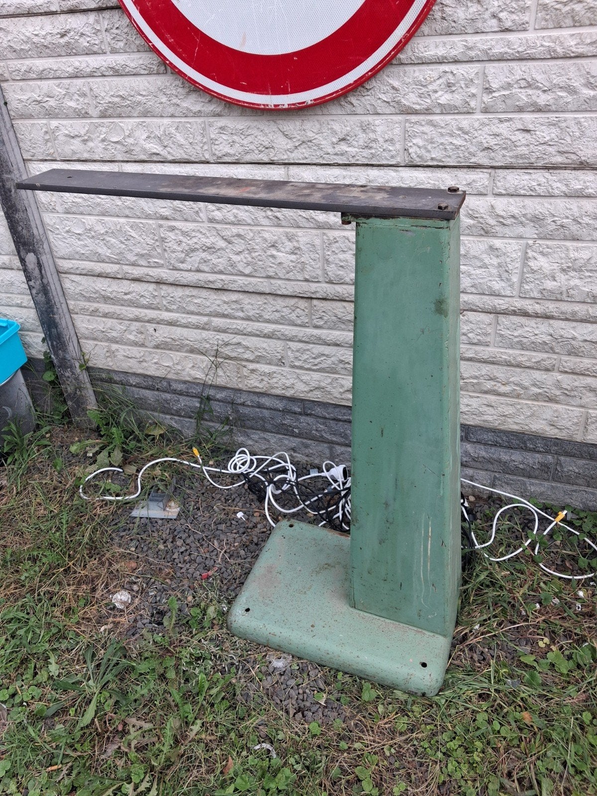 Robuuste werkbank / werktafel - Groen metaal, Doe-het-zelf en Verbouw, Werkbanken, Ophalen, Gebruikt, 70 tot 120 cm