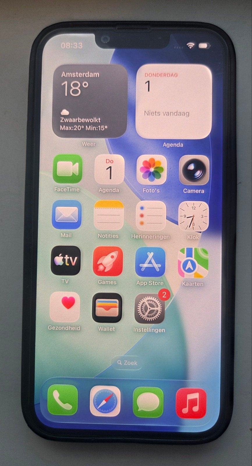 Iphone 14 zwart 256 gb batterij 84%, Telecommunicatie, Gebruikt, Zwart, 84 %, Zonder simlock