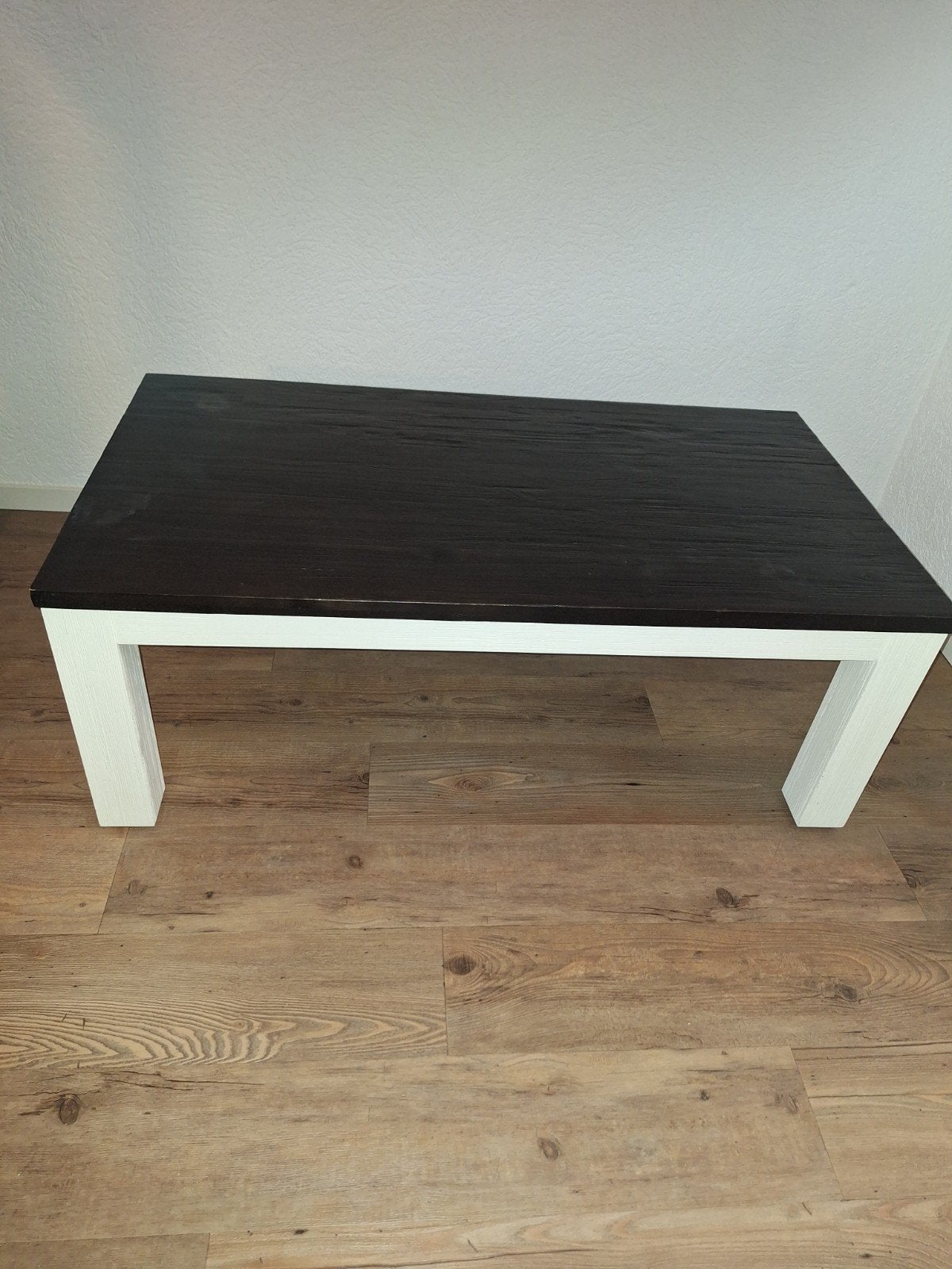 Salontafel bruin met wit onderstel (120x65x45 cm), Ophalen, Gebruikt, 100 tot 150 cm, 50 tot 100 cm