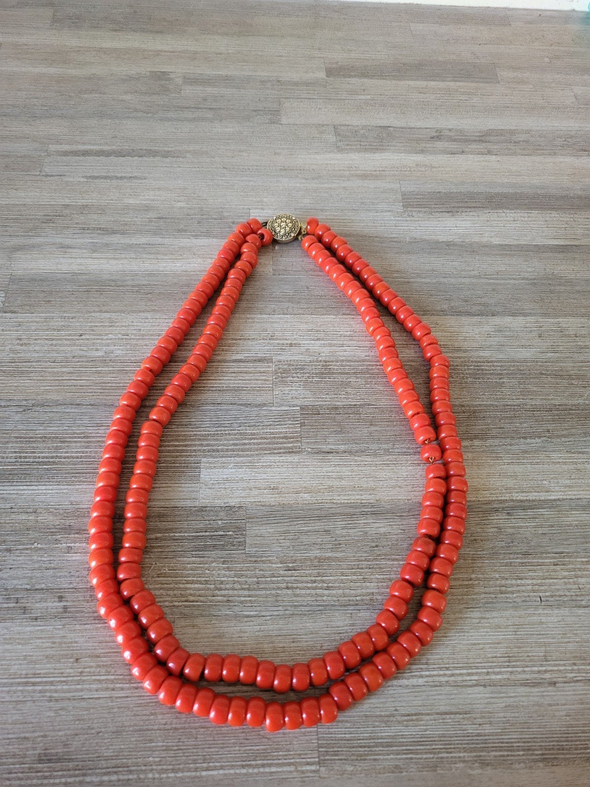 Te koop antieke bloedkoraal keting, Sieraden, Tassen en Uiterlijk, Kettingen, Ophalen of Verzenden, Rood, Steen of Mineraal