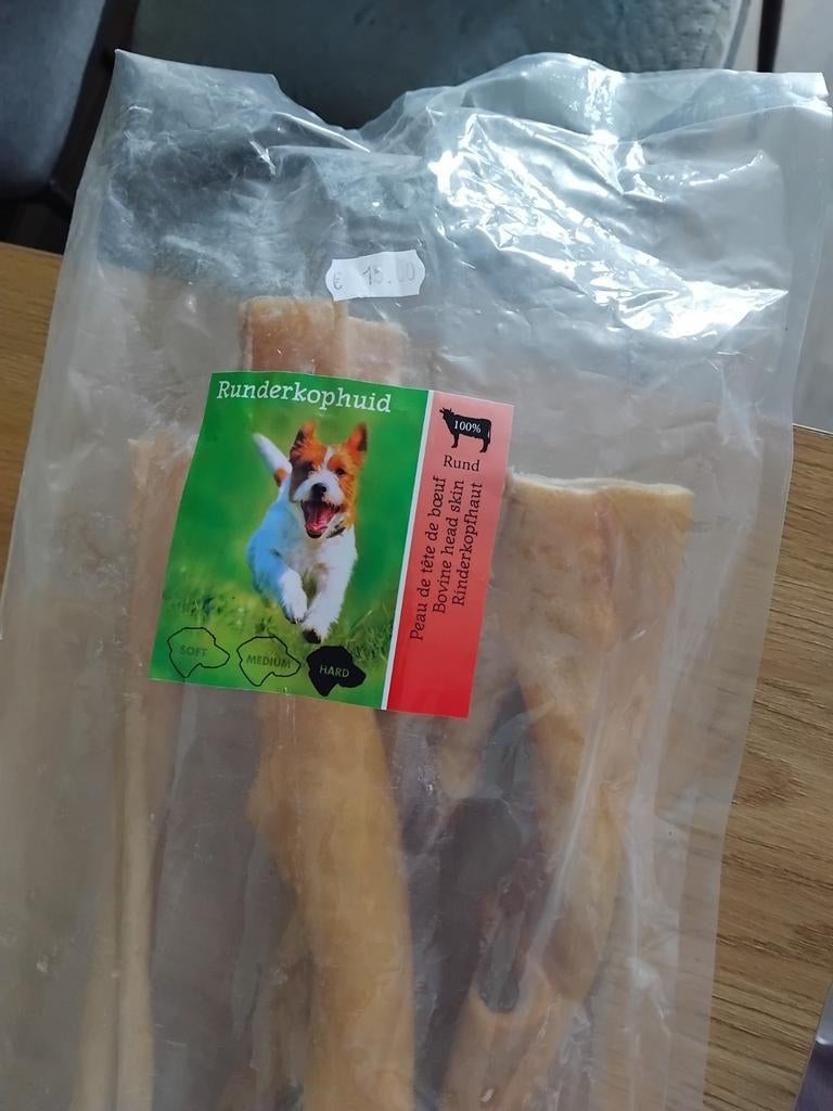 Runderkophuid hard voor de hond., Dieren en Toebehoren, Ophalen, Zo goed als nieuw, Eten en Drinken