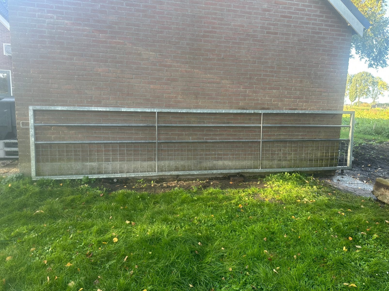Gegalvaniseerd stalen schuifpoort / schuifhek met geleiders!, Tuin en Terras, Ophalen