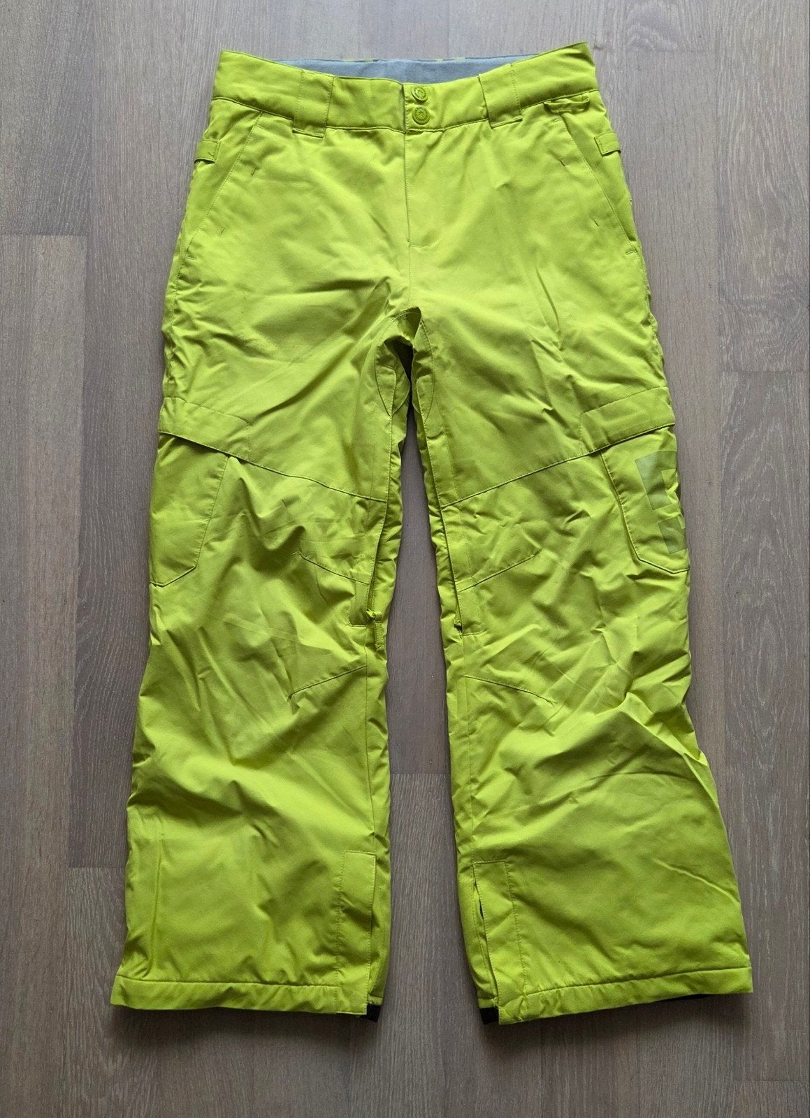 DC Ski Broek Maat 158 - Neon Geel, Broek, Ophalen of Verzenden, Zo goed als nieuw, DC