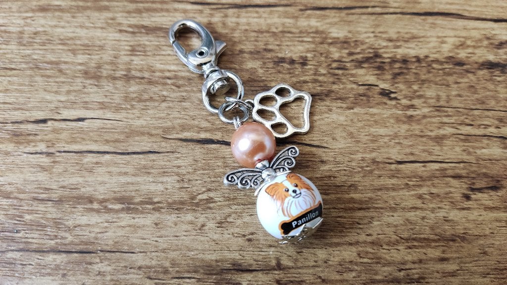 Papillon Vlinderhondje honden engel hanger, Verzenden, Nieuw