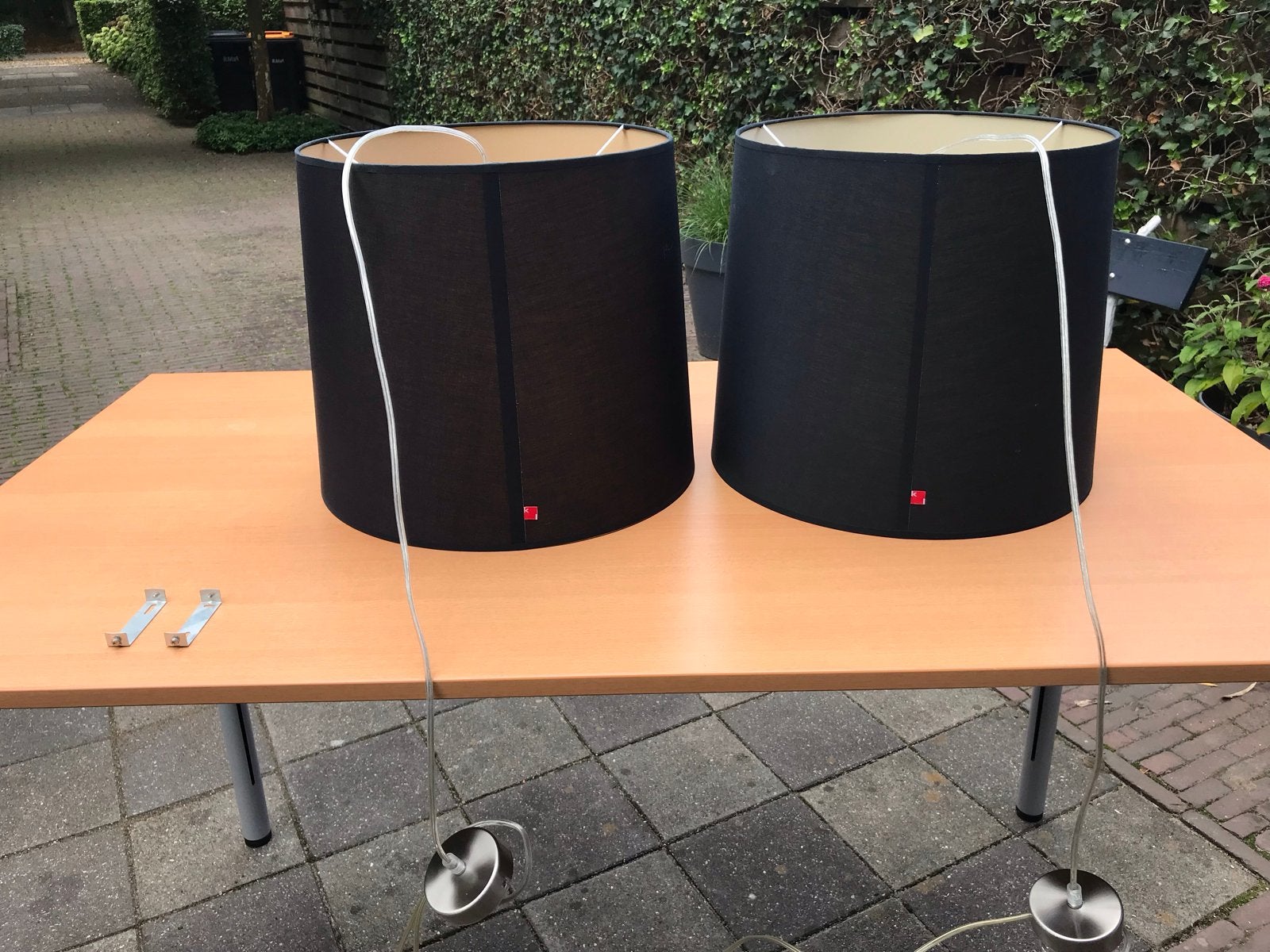 Lampenkap zwart, Huis en Inrichting, Lampen | Hanglampen, Ophalen, Zo goed als nieuw, Textiel, E27 (groot)