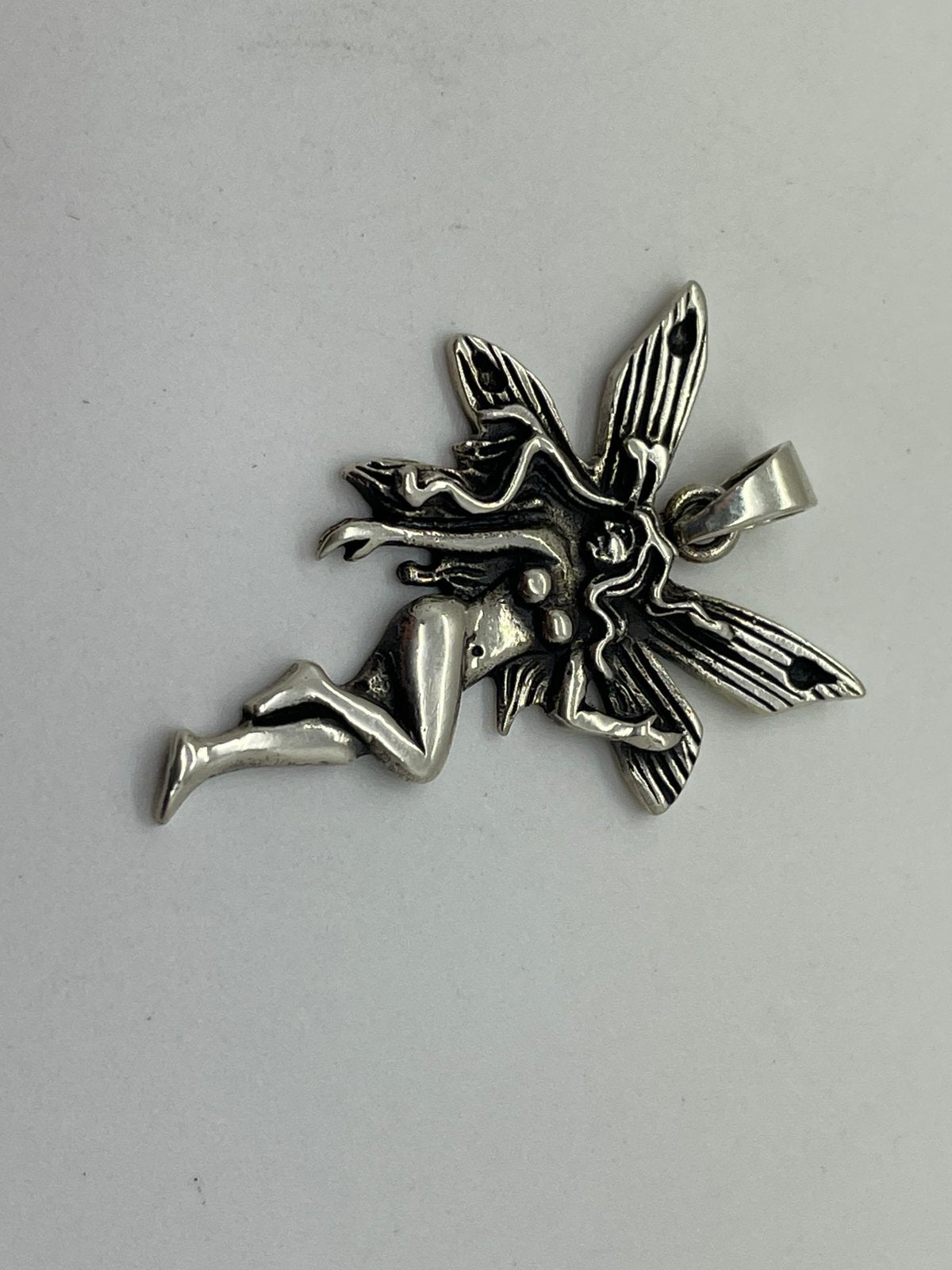 F362 Prachtige zilveren hanger elfje, Ophalen of Verzenden, X, Zilver, Zilver