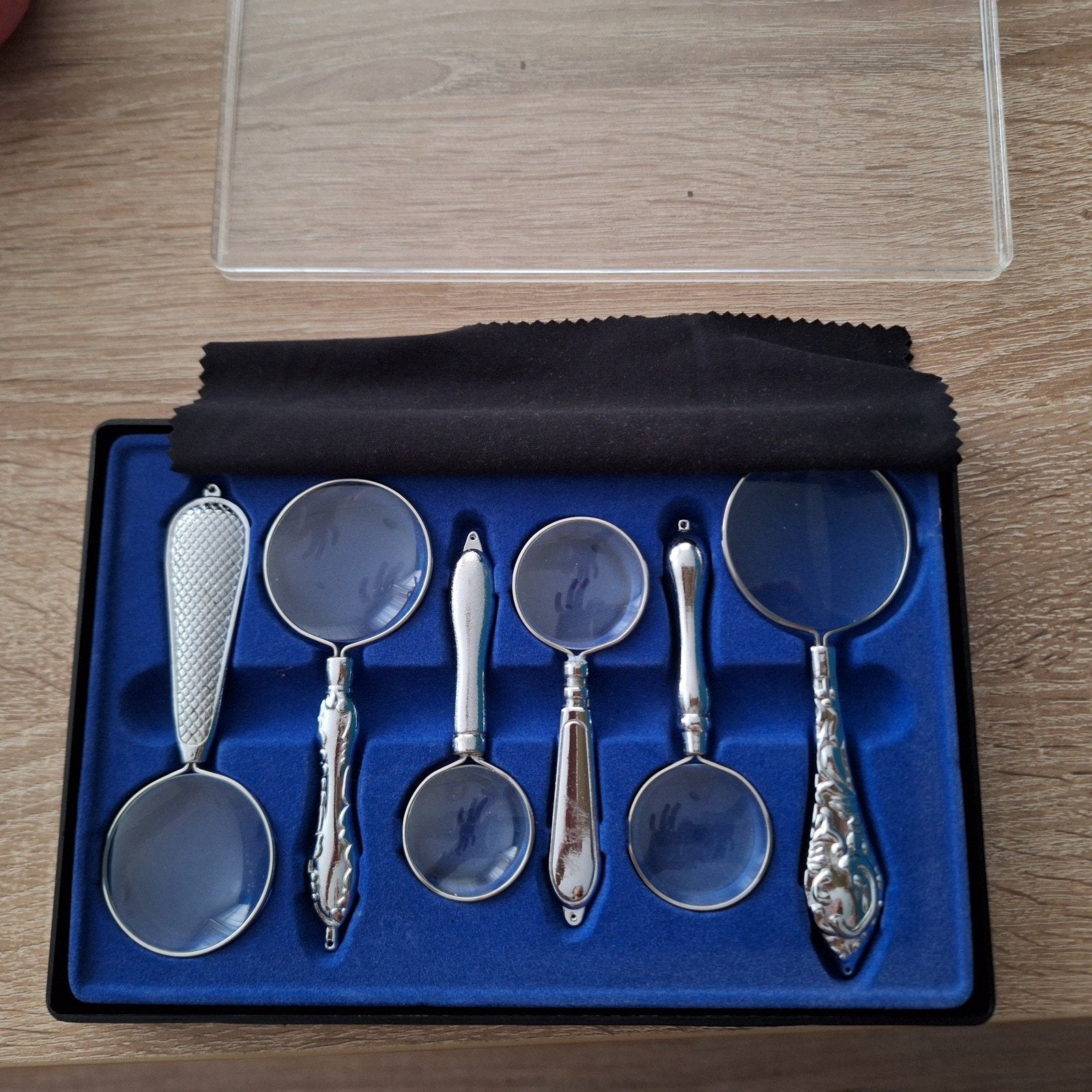 Set van 6 decoratieve vergrootglazen in doos, Ophalen of Verzenden