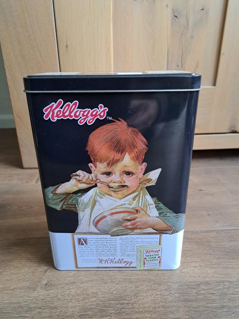 Vintage Kellogg's Toasted Cornflakes blik 25-17,5-9,5 cm, Verzamelen, Blikken, Ophalen of Verzenden, Gebruikt, Overige