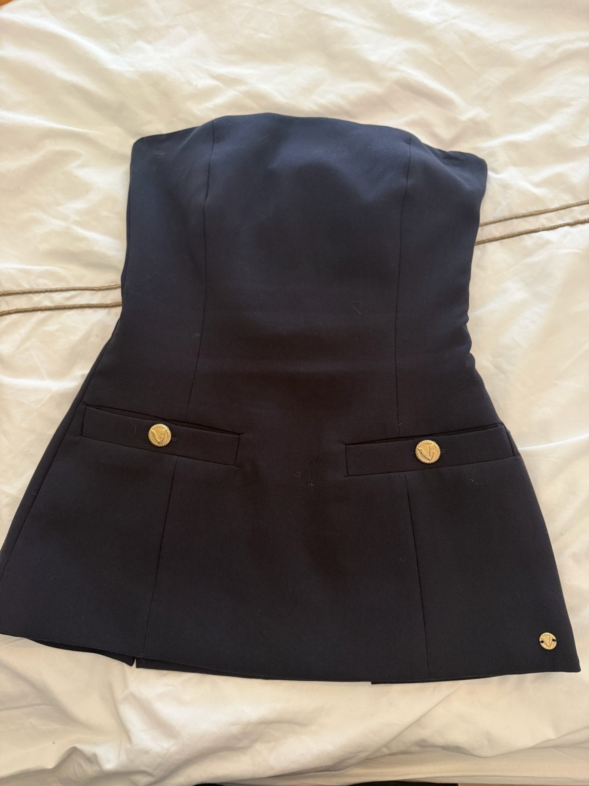 Josh V strapless top XS, Blauw, Ophalen of Verzenden, Zo goed als nieuw, Maat 34 (XS) of kleiner