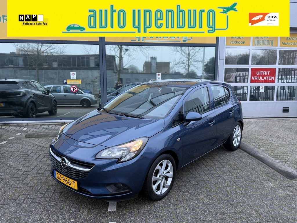 Opel Corsa 1.4 Edition * 110.854 Km * Airco * 5-Deurs * City, Auto's, Voorwielaandrijving, Gebruikt, 4 cilinders, Blauw