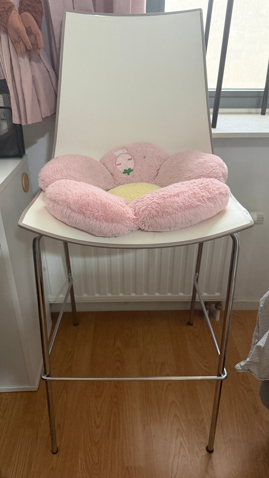 Twee hoge stoelen zonder kussen, Huis en Inrichting, Gebruikt, Twee, Wit, Ophalen of Verzenden
