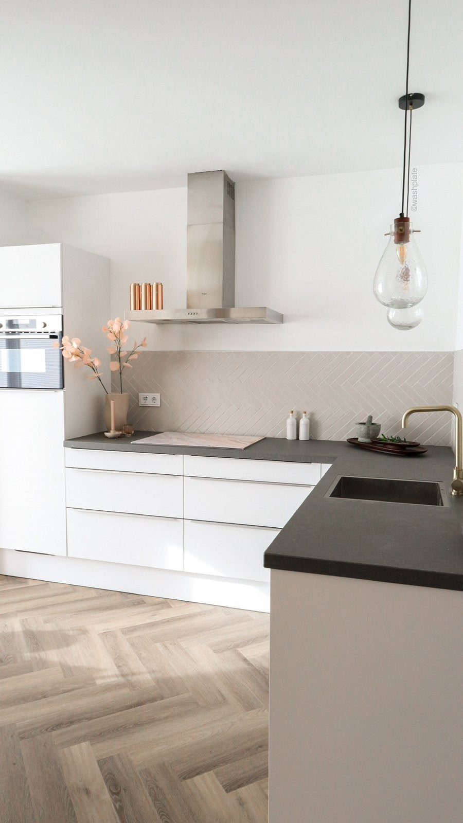 Complete keuken ter overname, Ophalen, Gebruikt, Wit, Hoekkeuken