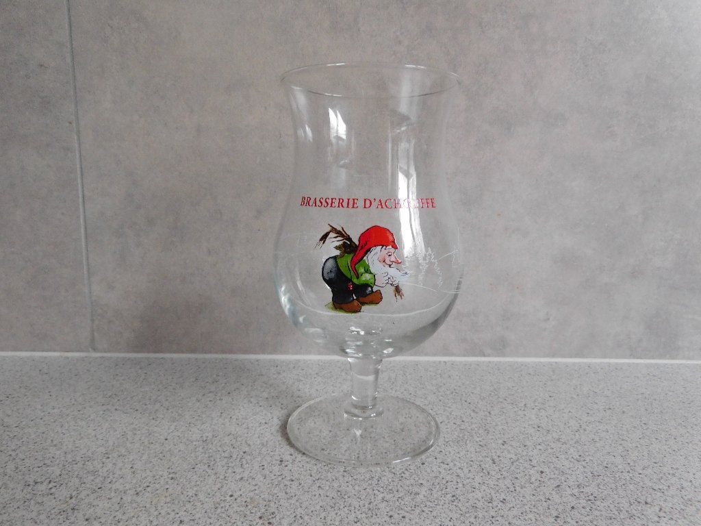 Bier Glas 033 Ltr. Rode Muts 2018 0846 Ayano La Chouffe, Ophalen of Verzenden, Zo goed als nieuw, Bierglas