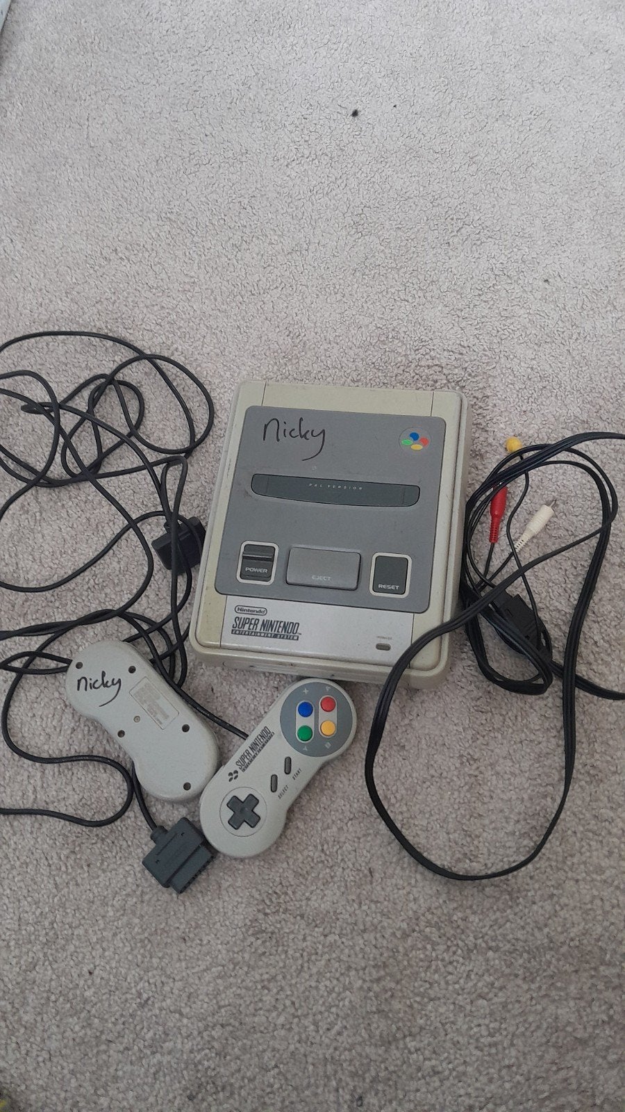Super Nintendo Entertainment System (SNES) met controllers, Ophalen of Verzenden, Gebruikt