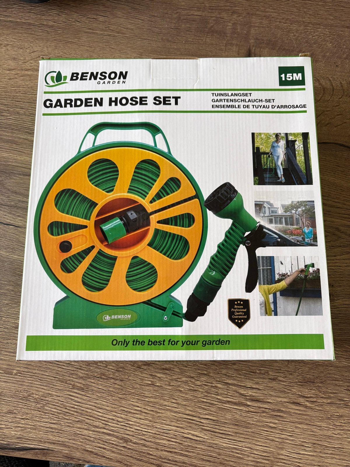Benson Garden Tuinslangset 15M met Haspel, Ophalen of Verzenden, Nieuw, Tuinslang