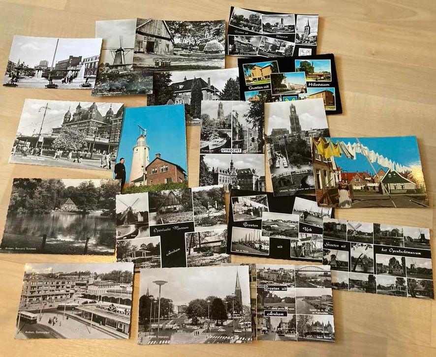 Oude ansichtkaarten van diverse Nederlandse plaatsen, Verzamelen, Foto's en Prenten, Ophalen of Verzenden, 1940 tot 1960, Zo goed als nieuw