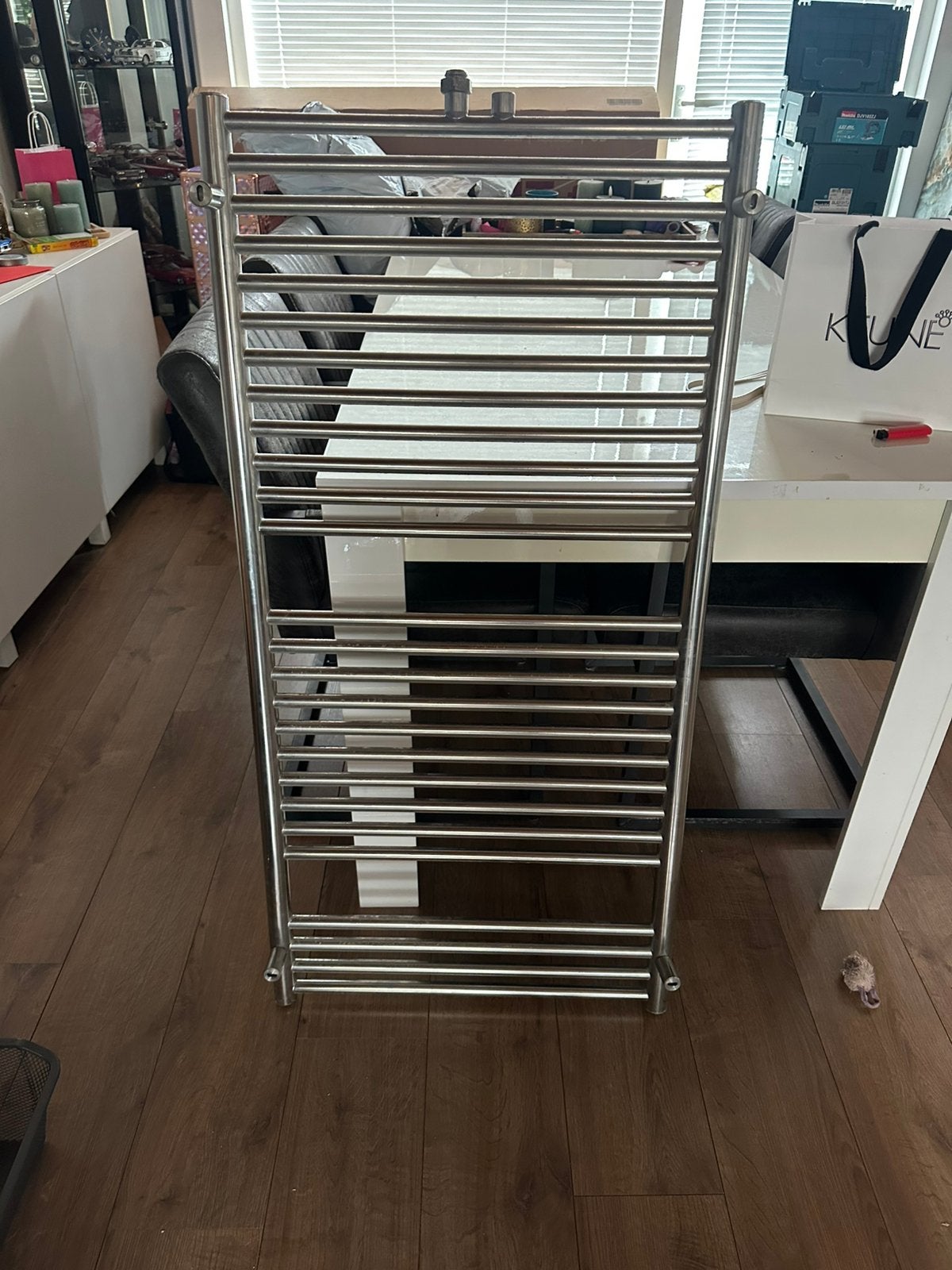 Roestvrijstalen handdoekradiator 60x120, Ophalen, Radiator, Zo goed als nieuw, 60 tot 150 cm