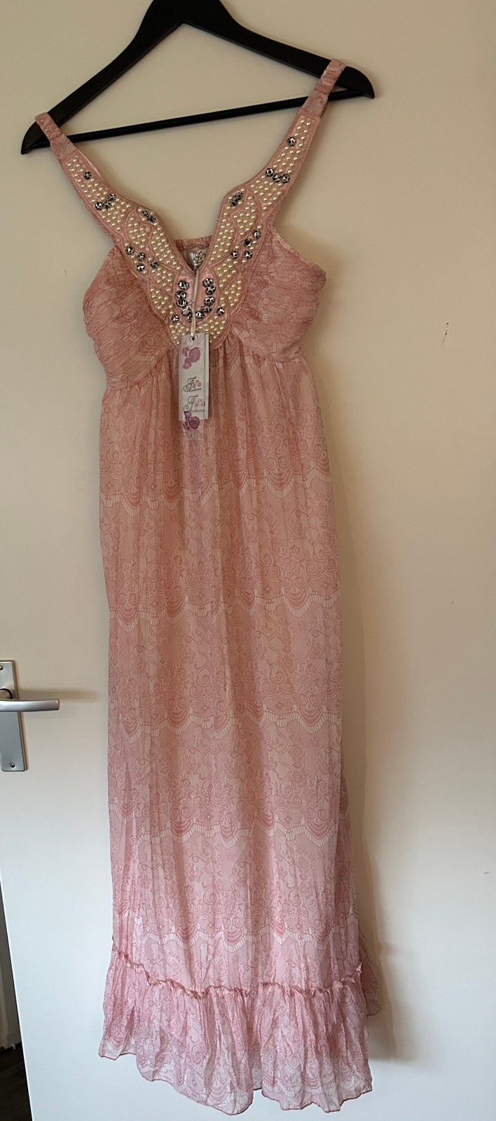 Roze lange jurk, maat M/L, Maat 38/40 (M), Galajurk, Nieuw, Ophalen of Verzenden
