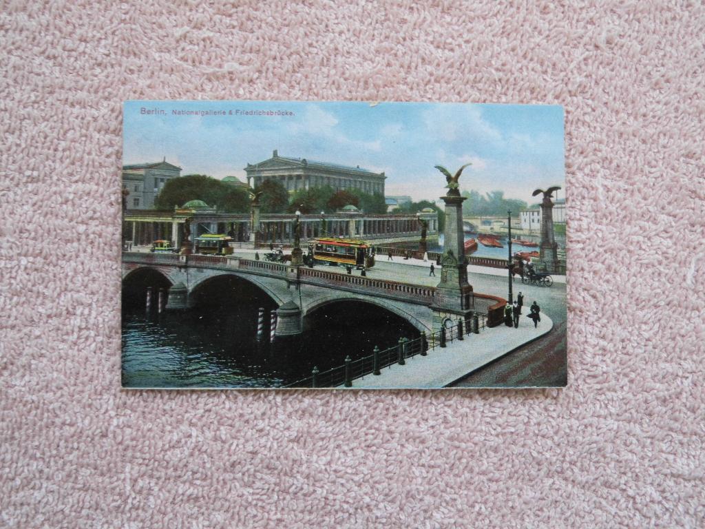 Berlijn , Berlin, Nationalgallerie & Friedrichsbrucke. Tram, Ophalen of Verzenden, Voor 1920, Ongelopen, Duitsland