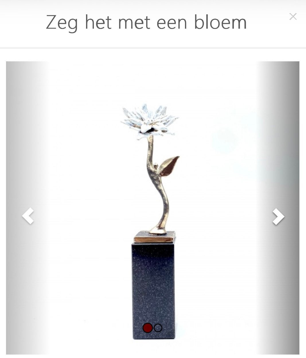 GESLAAGD !!!!  Beeldje “zeg het met een bloem” van Artihove, Ophalen of Verzenden, Zo goed als nieuw, Steen/keramiek