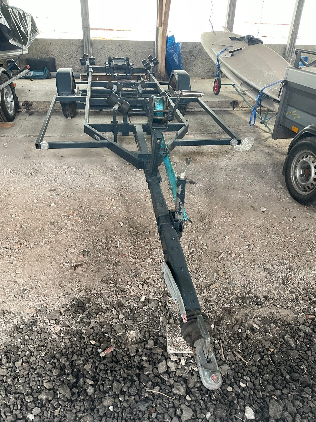 Stallingstrailer voor sloep met kenteken, 1000 kg aslast, Ophalen, Minder dan 1500 kg, Gebruikt, Sloepentrailer