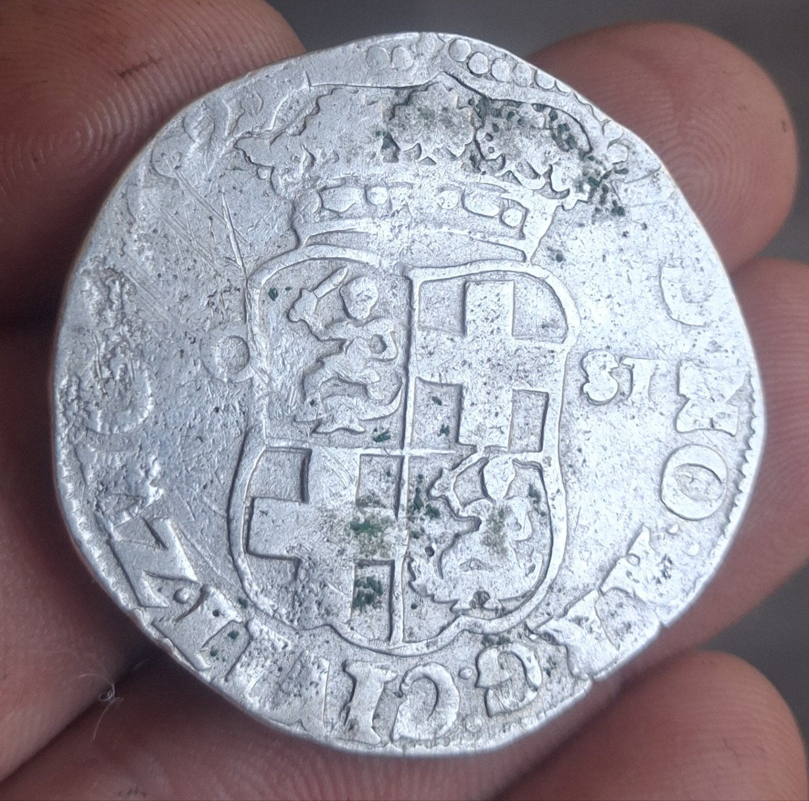 Bodemvondst - 30 stuivers - 1692 - Zwolle - zilver - RRR, Postzegels en Munten, Munten | Nederland, Vóór koninkrijk, Zilver, Losse munt