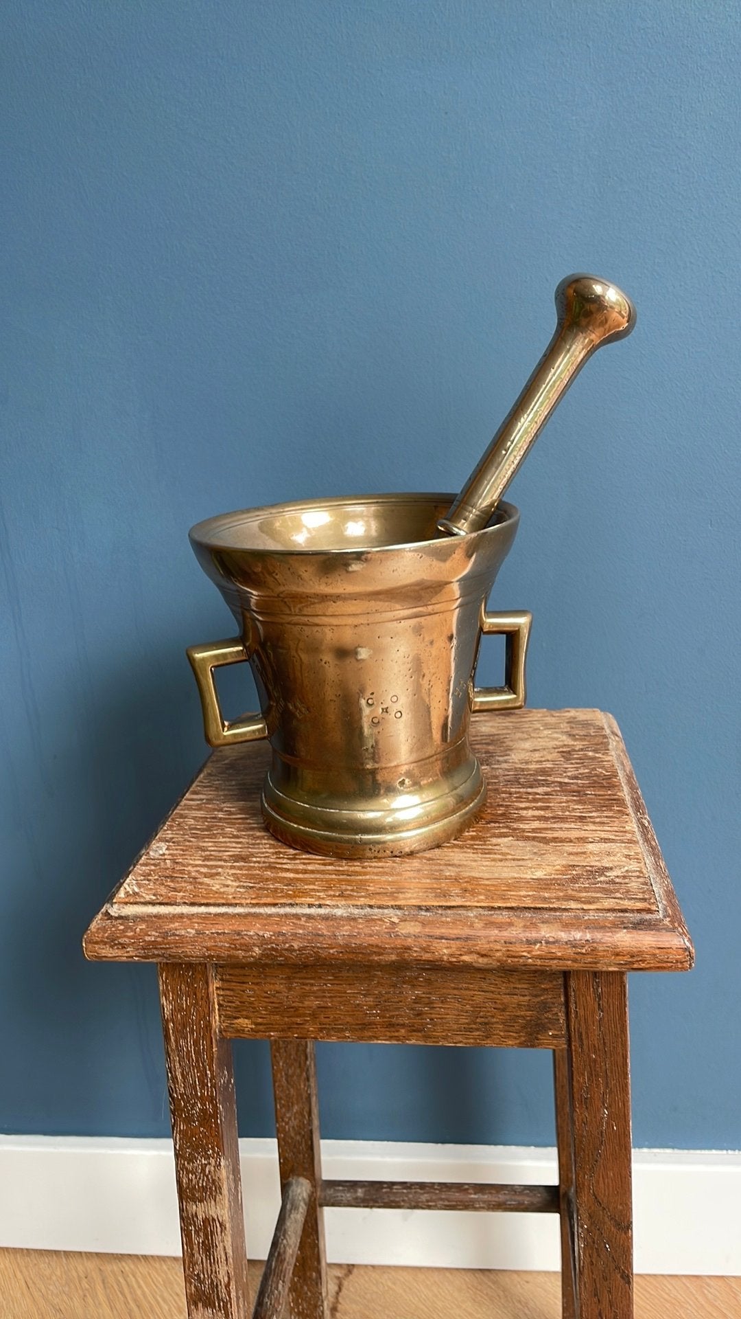 Antieke koperen vijzel, Antiek en Kunst, Antiek | Koper en Brons, Ophalen of Verzenden