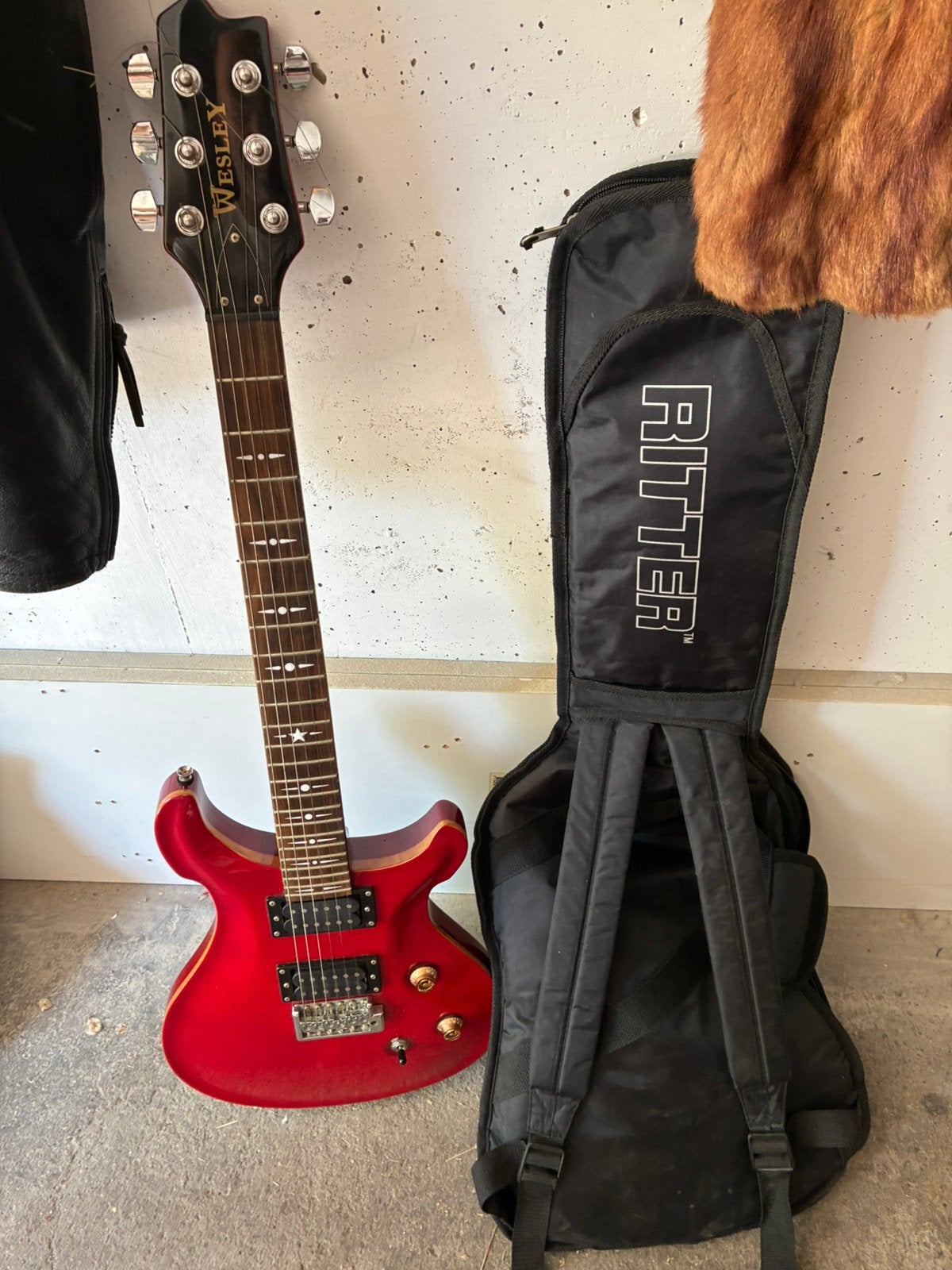 Elec gitaar wesly quitars incl. Tas, Muziek en Instrumenten, Ophalen, Gebruikt