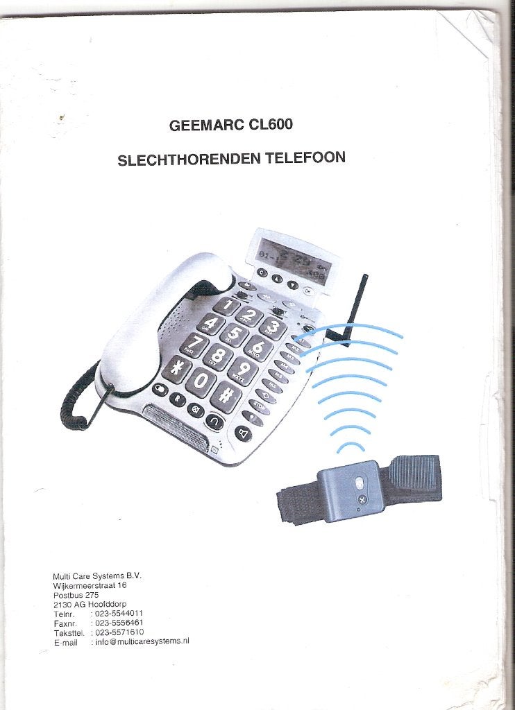 Slechthorenden Telefoon (grote Toetsen Geemarc ookVERZENDEN, Ophalen, Gebruikt