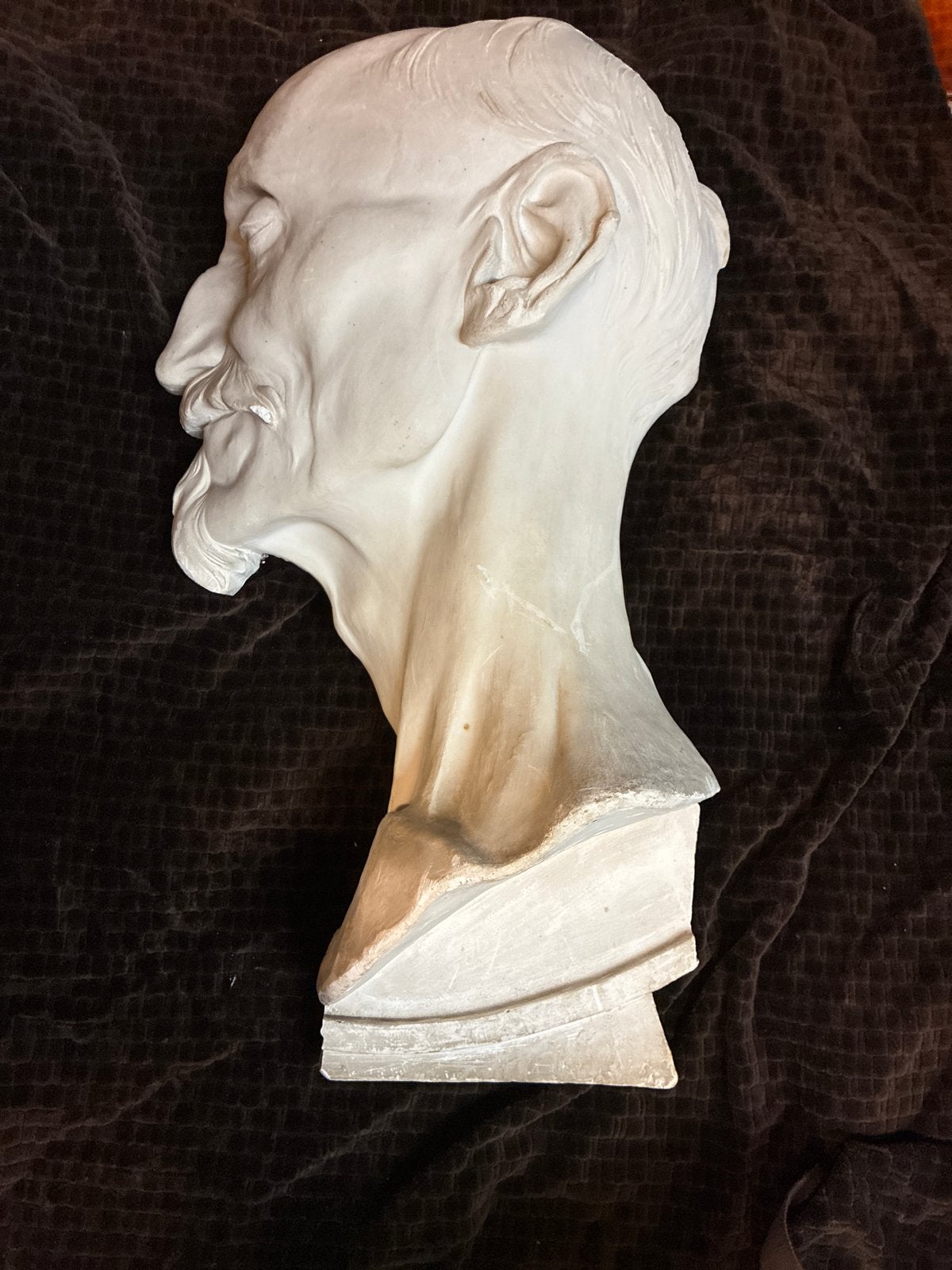 Gipsen Buste van Periša Milić (1901-1982) uit 1939, Ophalen, Gips, Buste, Wit