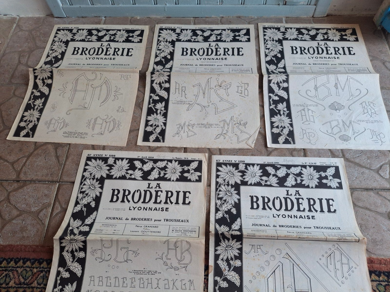 La Broderie Lyonnaise - Oude borduurpatronen tijdschriften, Ophalen of Verzenden, Overige typen