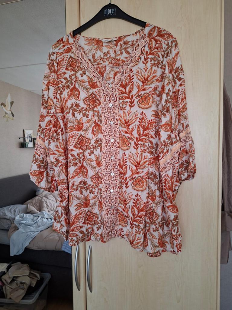 Mooie nieuwe blouse van ms festival 52, Verzenden, Blouse of Tuniek, Nieuw, Oranje