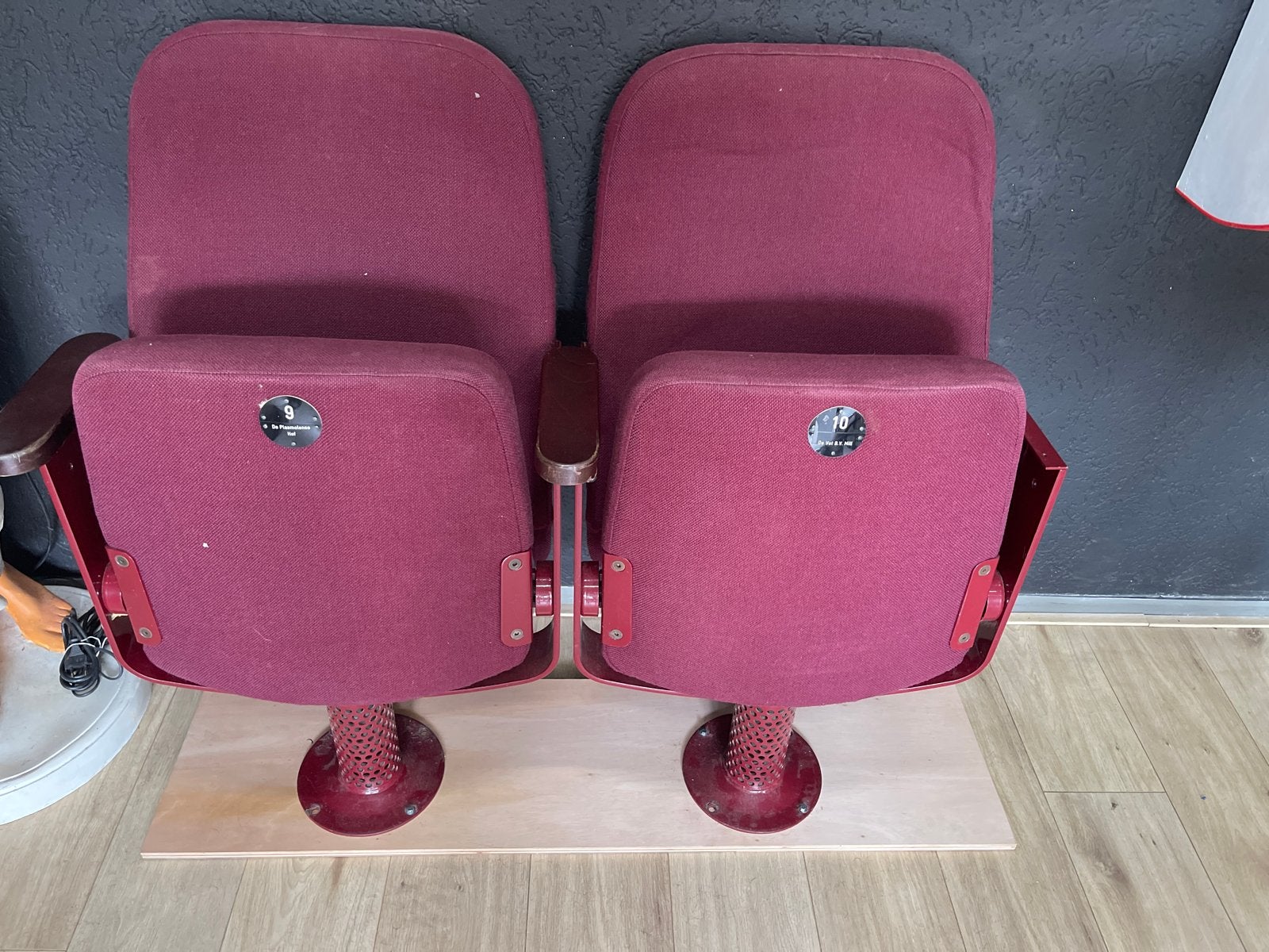 Vintage bioscoopstoelen - set van 2, Ophalen of Verzenden