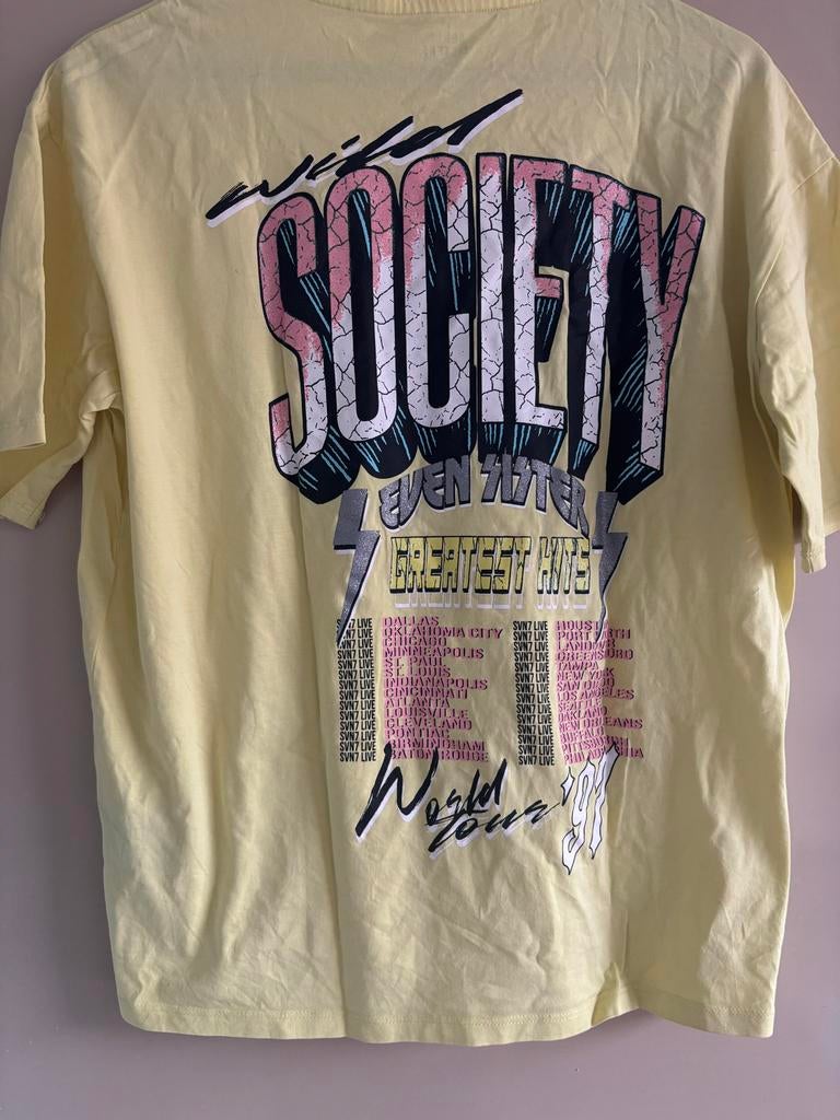 Geel Seven Sisters T-shirt met print maat S, Verzenden, Geel, Korte mouw, Maat 36 (S)