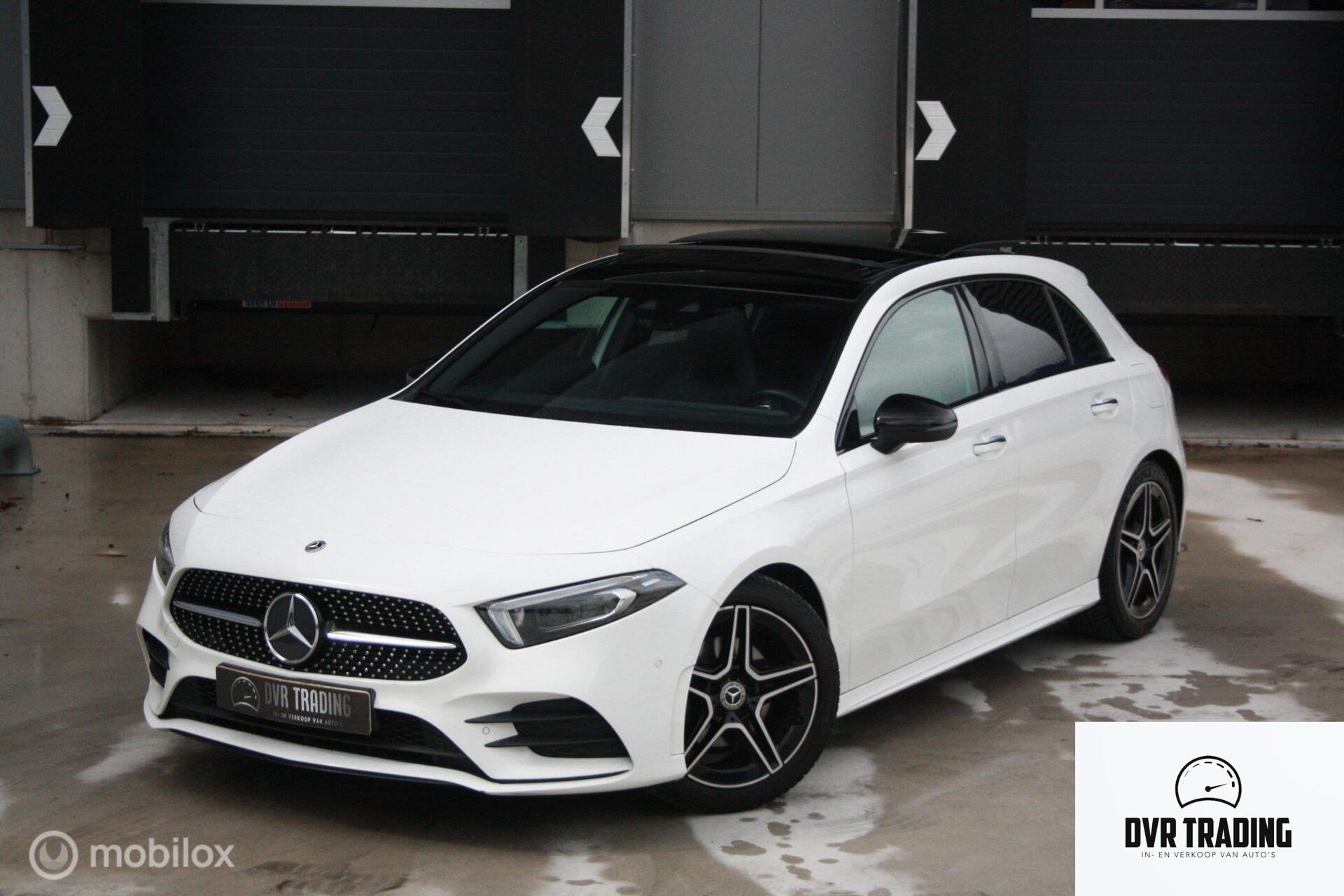 Mercedes A-klasse 180 AMG Pano Sfeer Camera NAP BTW, 136 pk, Gebruikt, 4 cilinders, Wit