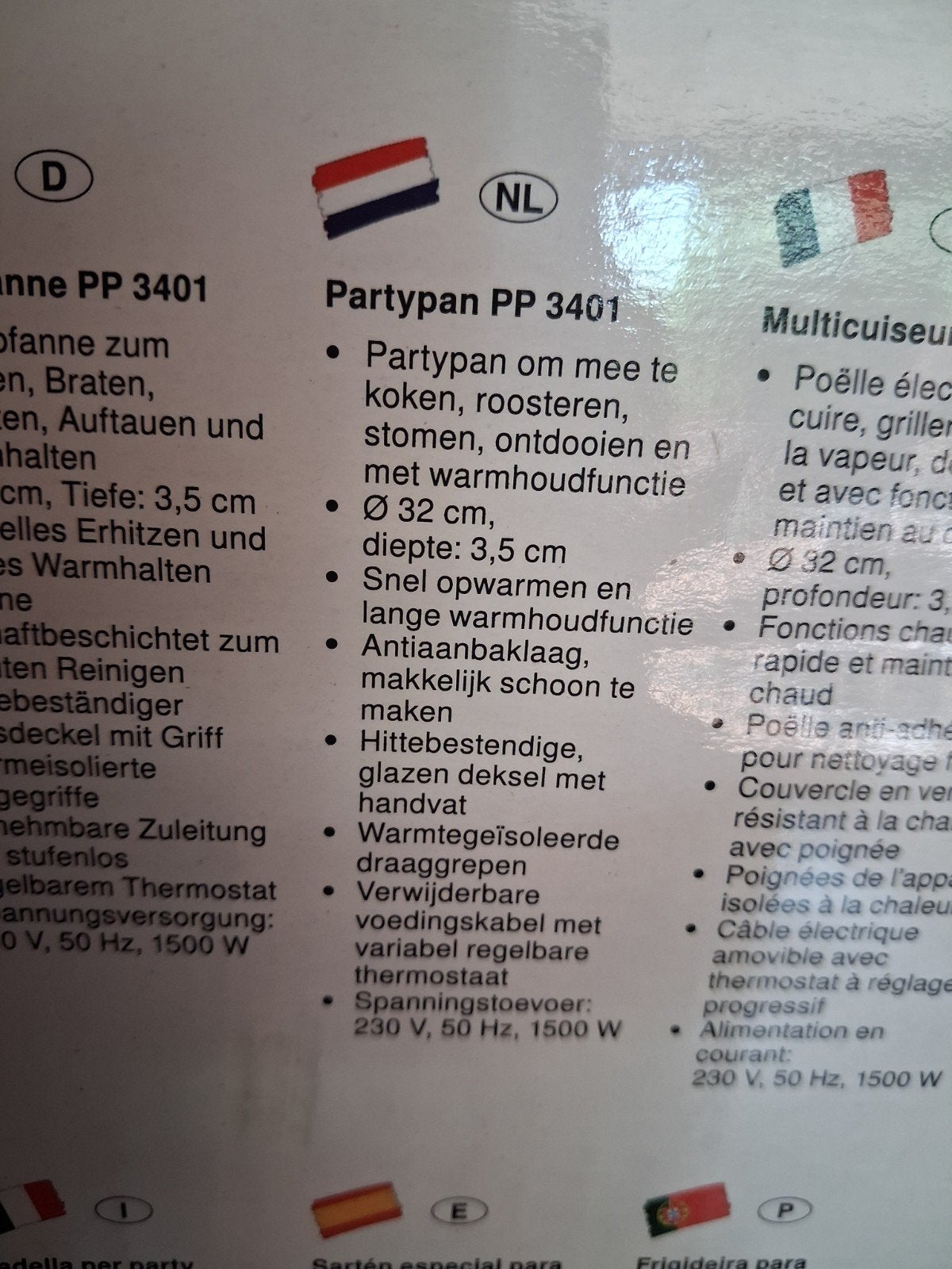 Electrische partypan., Ophalen of Verzenden, Nieuw
